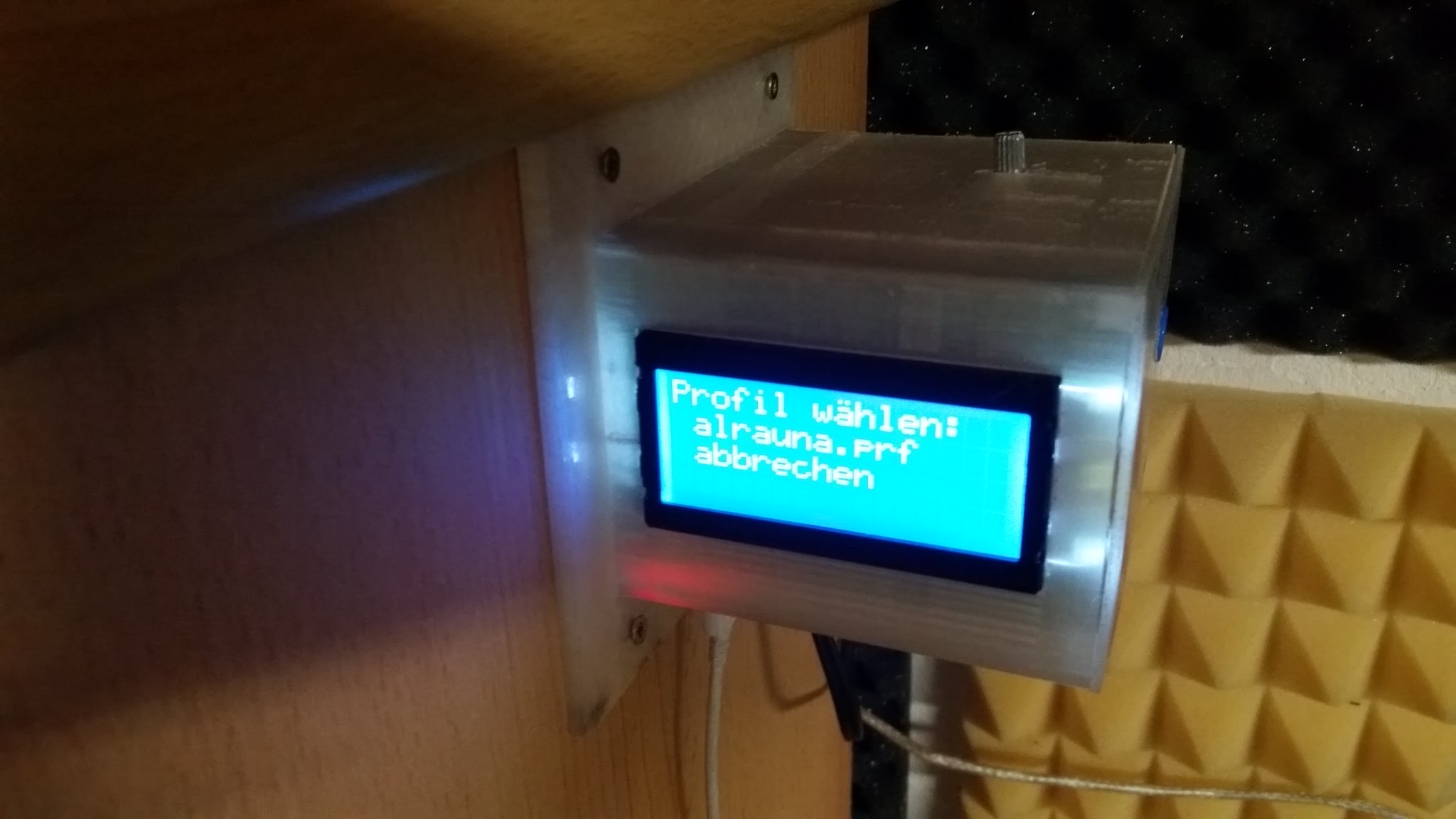 Hier können gespeicherte Profile geladen werden.