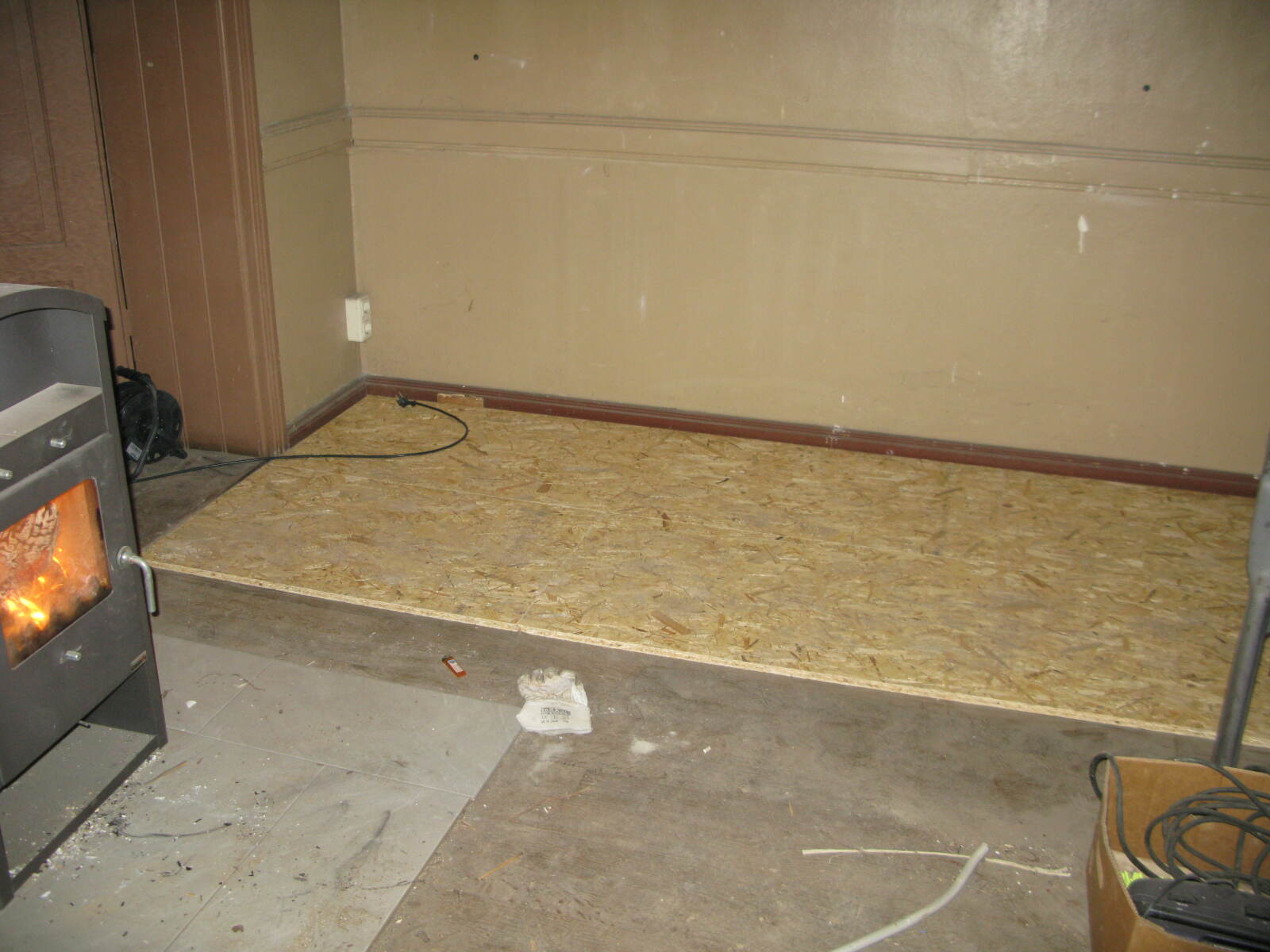 …wurden OSB-Platten verlegt.